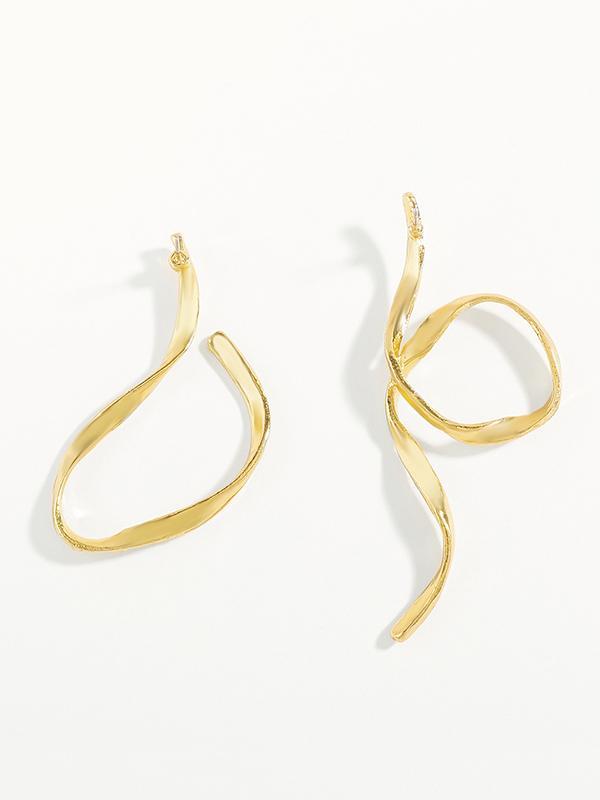 Normcore Geometric Solid Color Drop Earrings Product Image