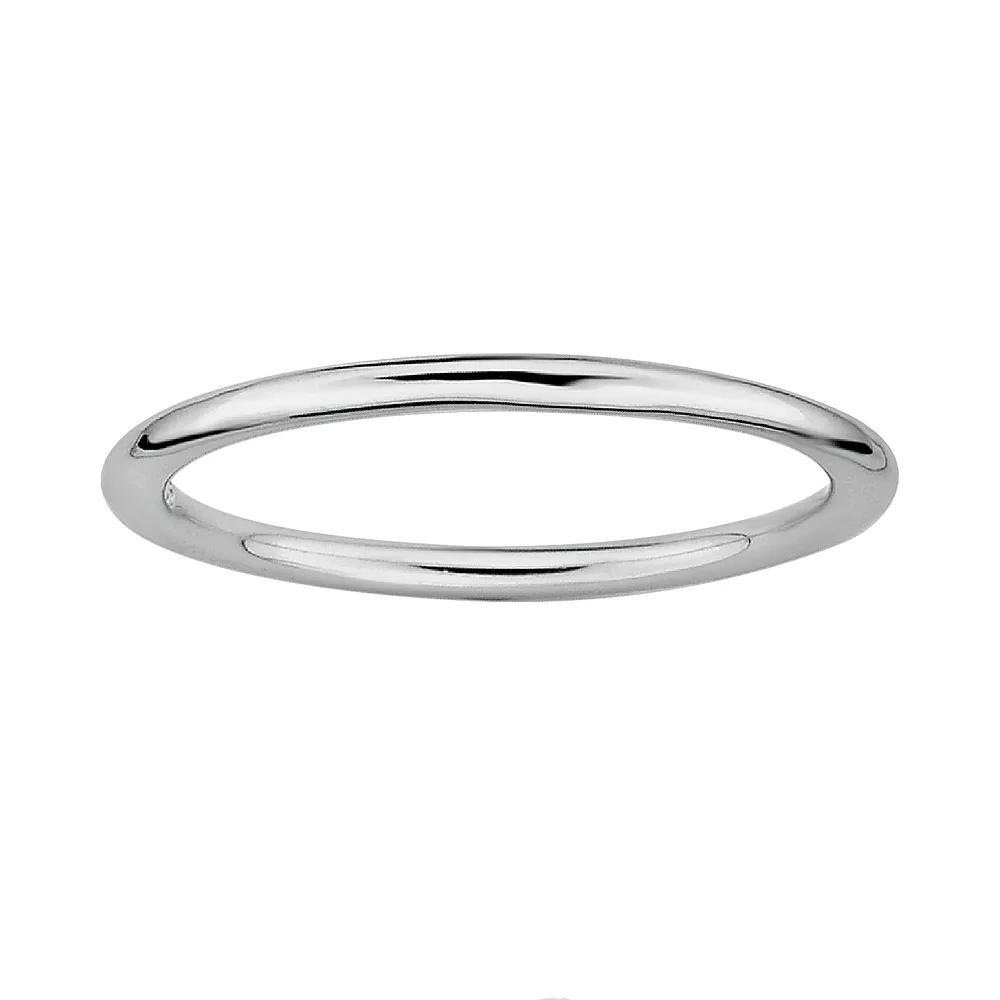 Stacks & Stones Sterling Silver Stack Ring, Women's, Size: 8, Rhodium Polished Product Image