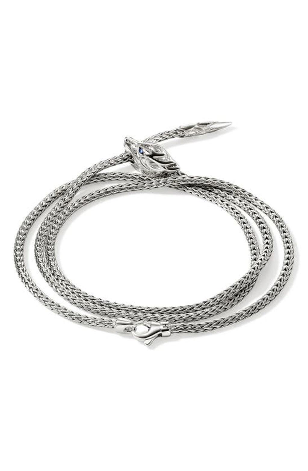 JOHN HARDY Women's Naga Dragon Sterling Silver & Blue Sapphire Wrap Bracelet Product Image