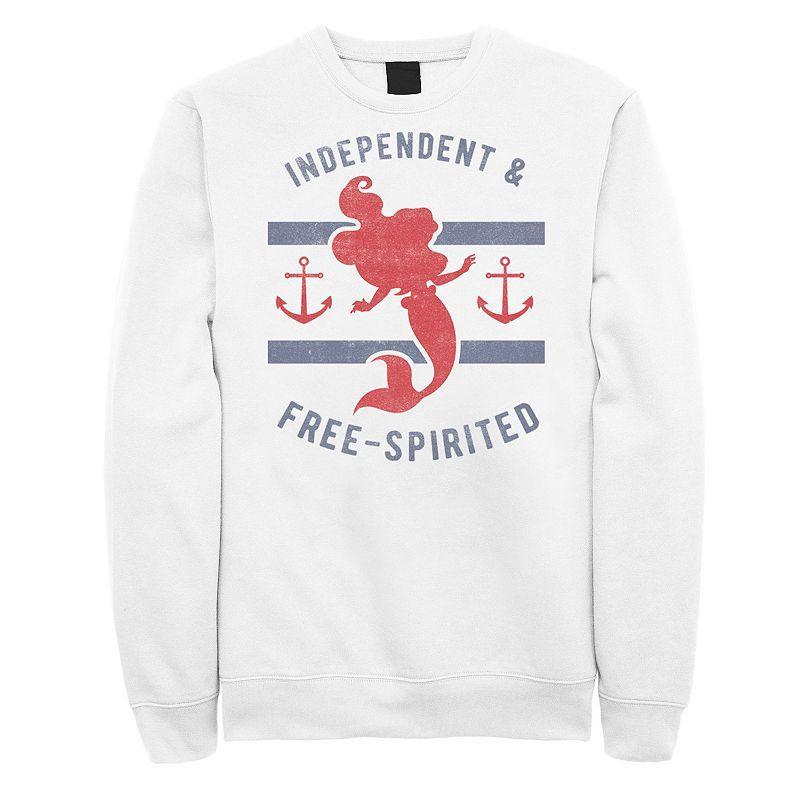 Disney's The Little Mermaid Ariel Men's Independent Fleece, Size: Medium, White Product Image