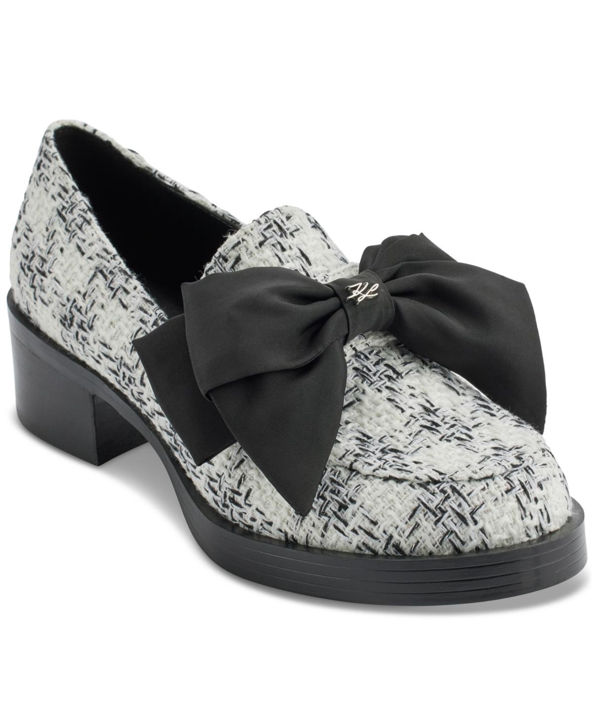 Karl Lagerfeld Paris Womens Camilia Bow Loafer Flats Product Image