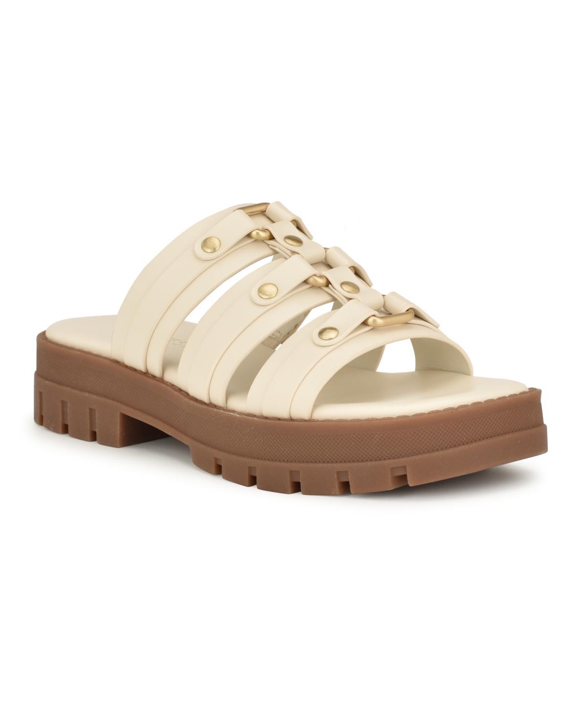 Nine West Cazz Womens Strappy Lug Sole Casual Sandals Product Image