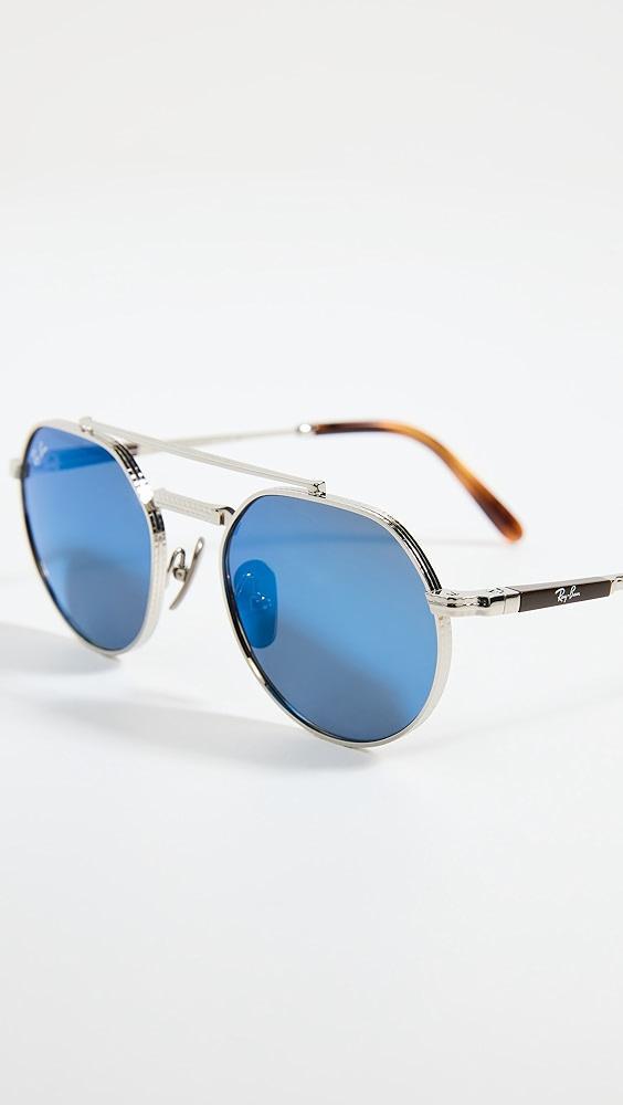 Ray-Ban Jack II Titanium Sunglasses | Shopbop Product Image