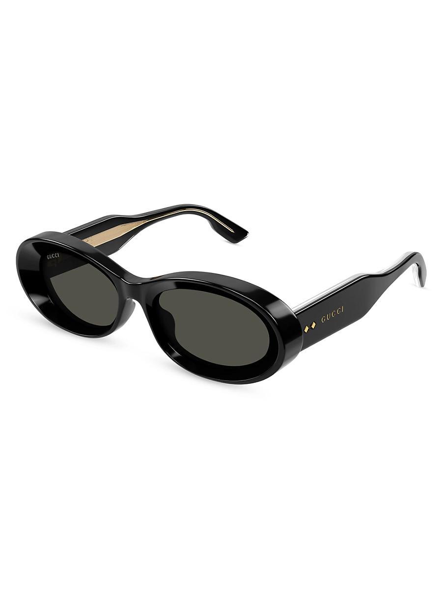 Gucci Womens Rivets 54mm Oval Sunglasses Product Image