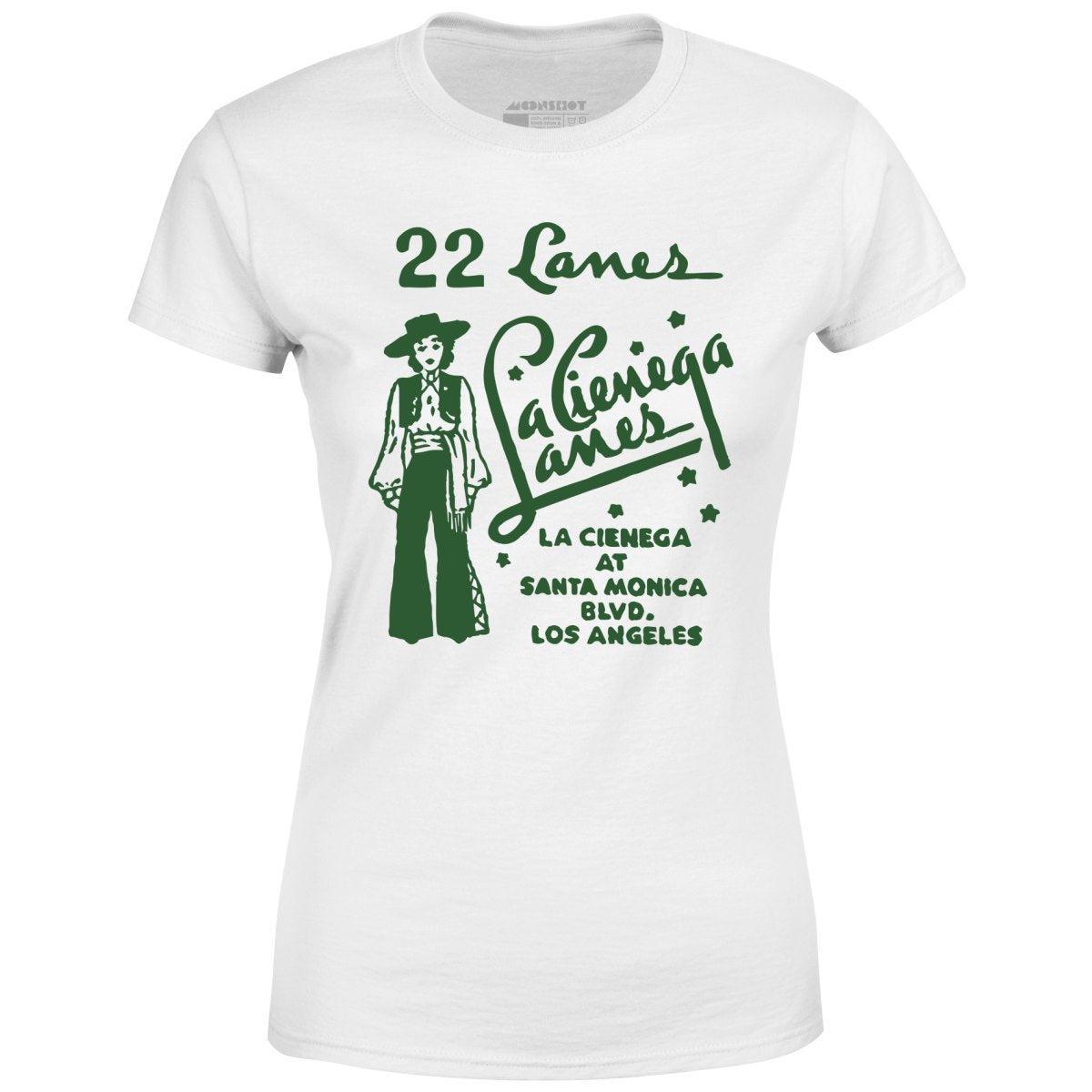 La Cienega Lanes - Los Angeles, CA - Vintage Bowling Alley - Women's T-Shirt Female Product Image