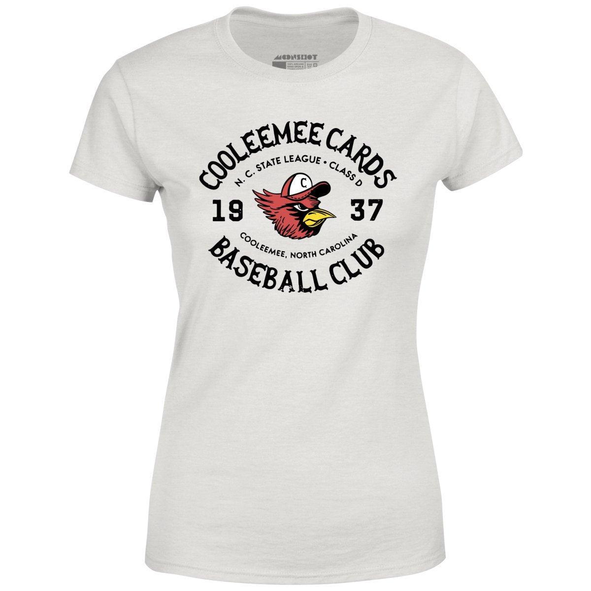 Cooleemee Cards - North Carolina - Vintage Defunct Baseball Teams - Women's T-Shirt Female Product Image