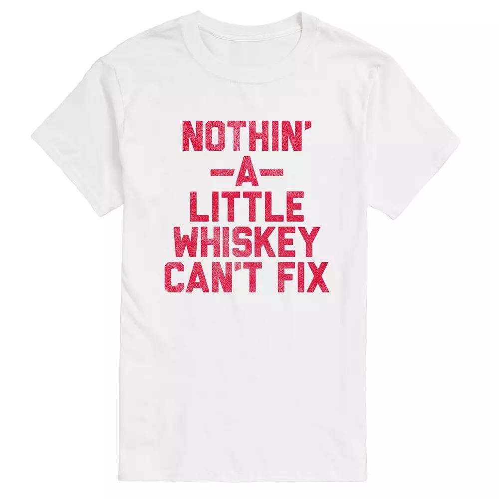 Big & Tall Nothin a Little Whiskey Cant Fix Graphic Tee, Men's, Size: XL Tall, White Product Image