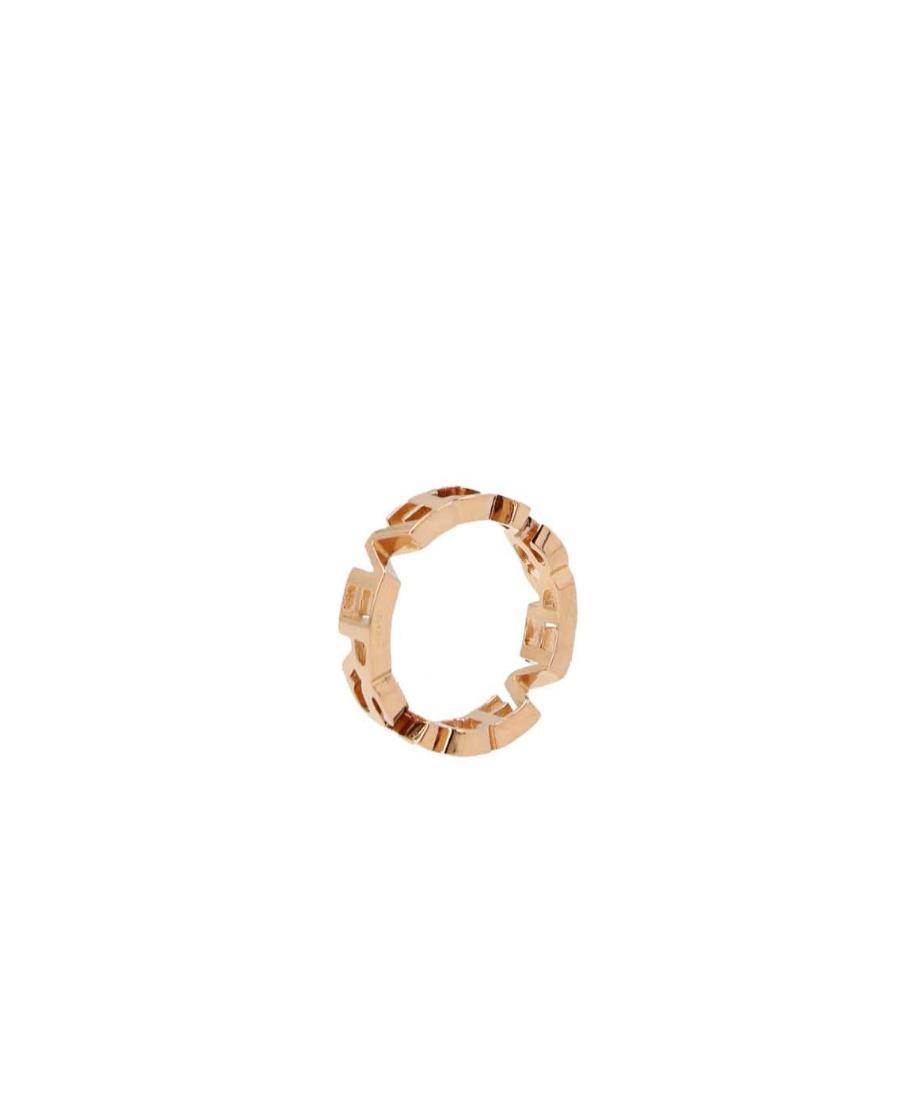 VERSACE Logo Letter Ring In Yellow Product Image