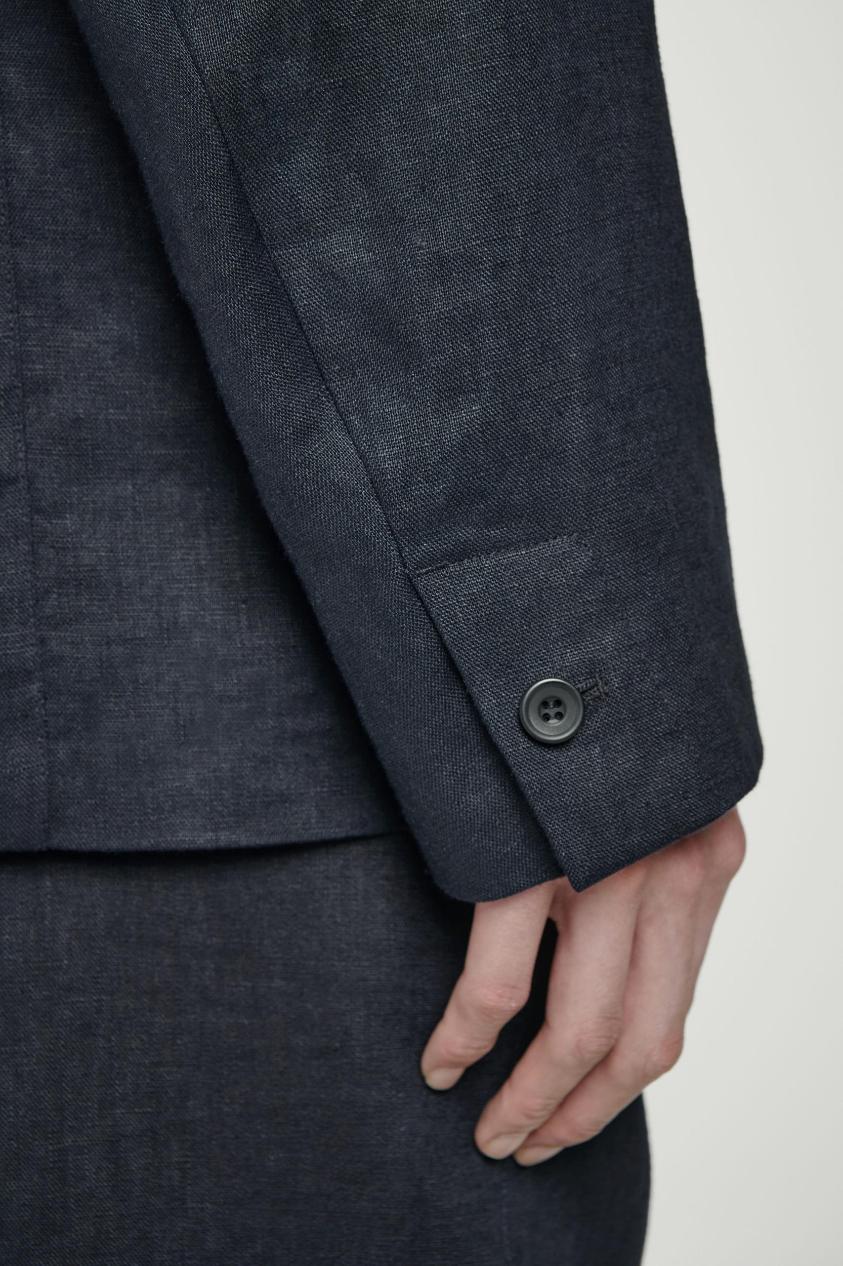 SINGLE-BREASTED LINEN BLAZER Product Image