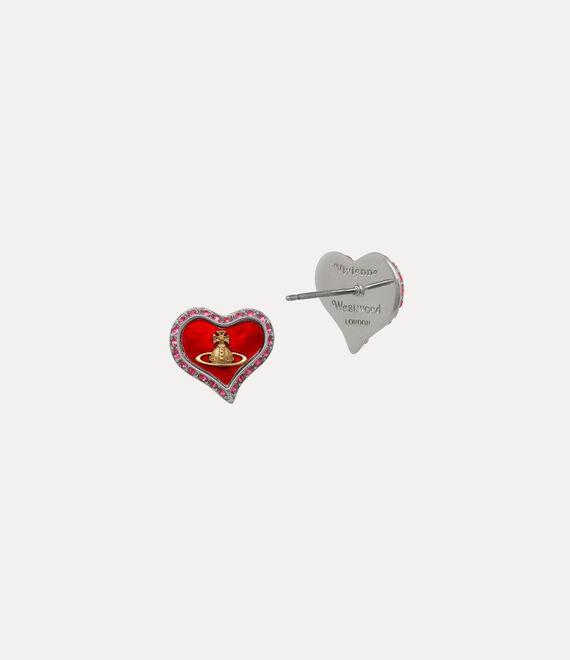 SINGLE BLUE SAPPHIRE BEZEL HEART STUD Kids Product Image