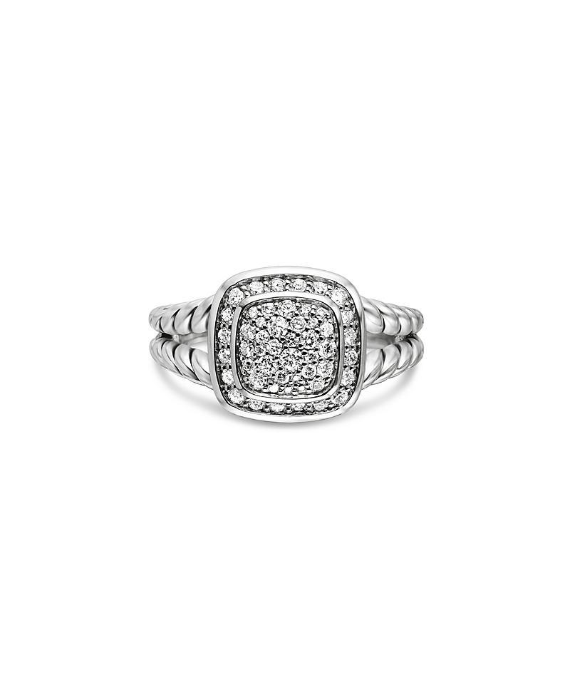 Petite Albion Ring with Diamonds in Silver, 7mm Product Image