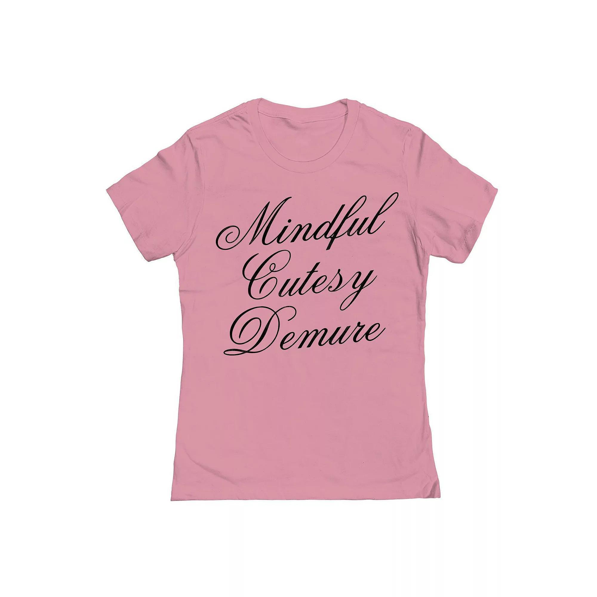 Junior's Grayson Threads The Label Mindful Cutesy Demure Graphic Tee, Girl's,  Product Image