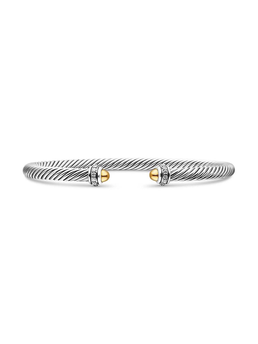 Cable Bracelet w/ 18k Gold & Diamond Product Image