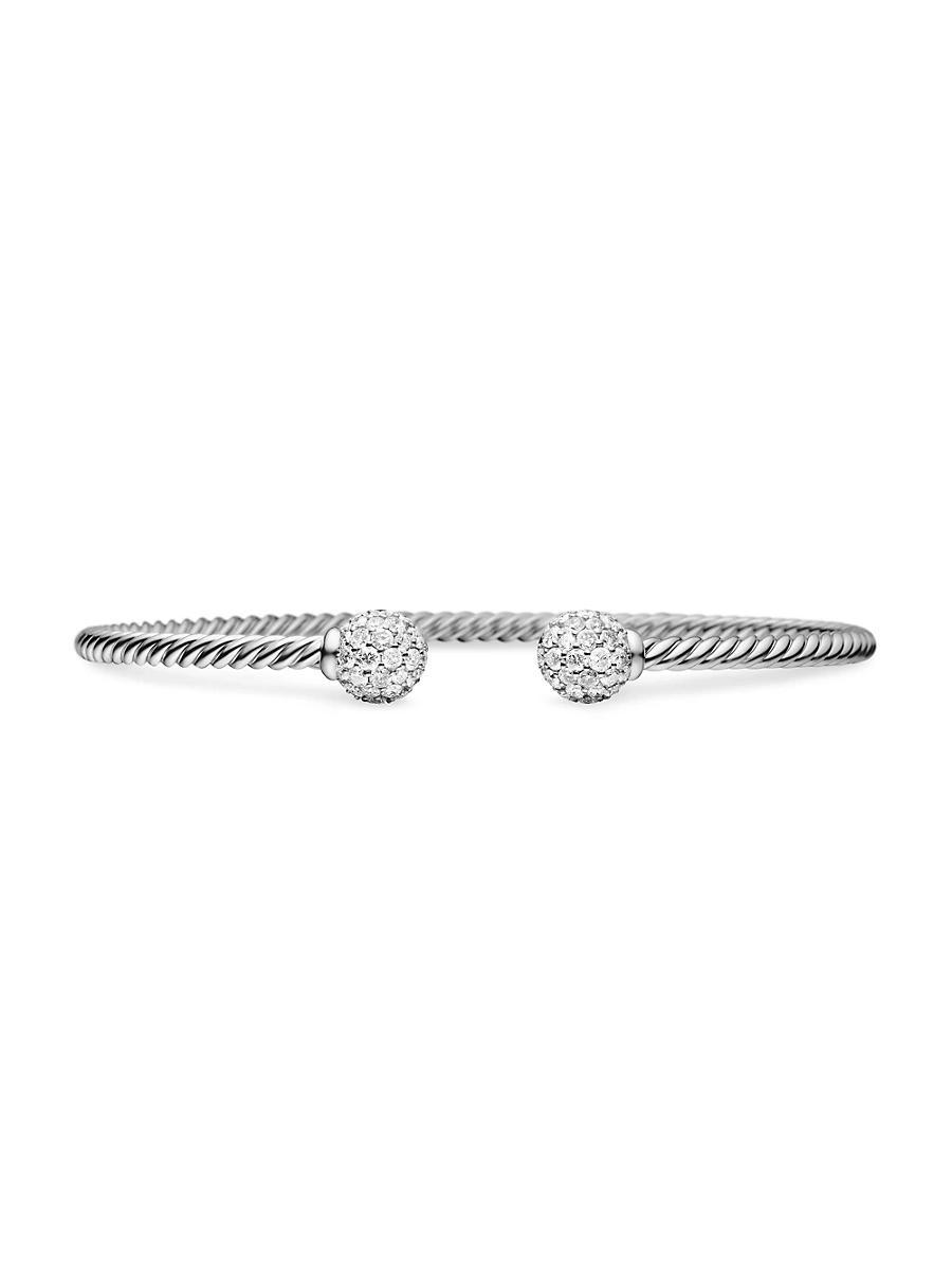 Womens Solari Cablespira Bracelet in 18K White Gold Product Image