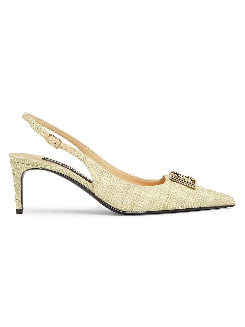 Dolce & Gabbana Womens Slingback Kitten Heel Pumps Product Image