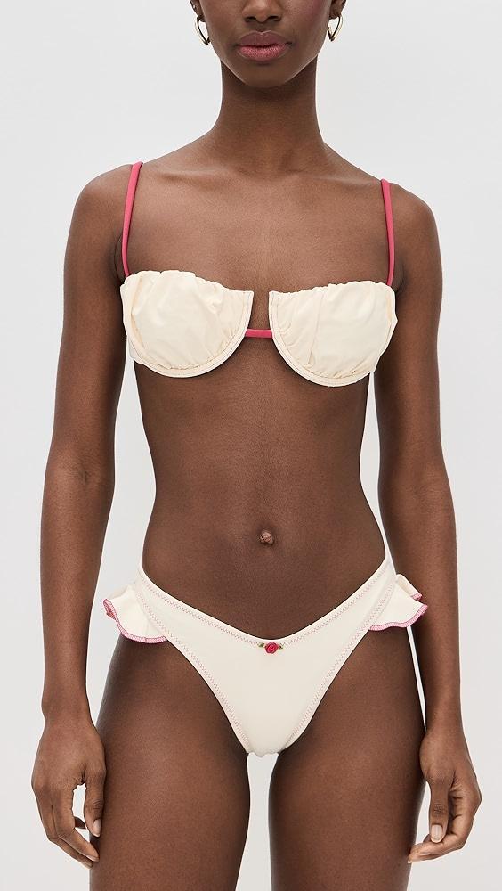 Montce Binded Petal Bikini Top | Shopbop Product Image