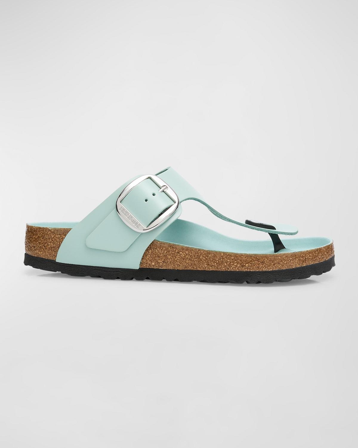 Gizeh Leather Buckle Thong Sandals Product Image