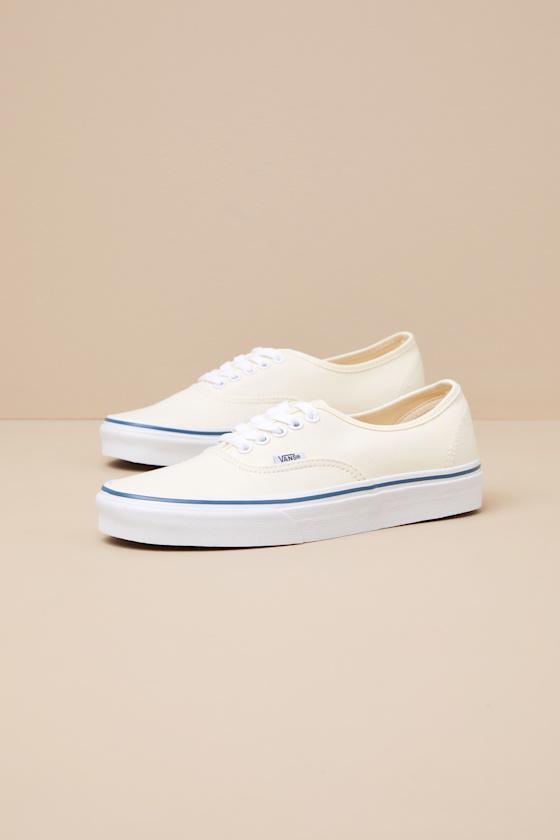 Authentic White Lace-Up Sneakers Product Image