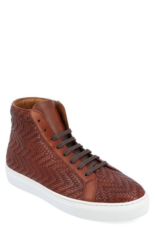 Taft Mens Handcrafted Woven Leather High Top Lace Up Sneaker Product Image