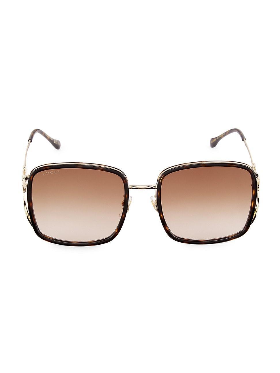 Womens Horsebit 58MM Square Sunglasses Product Image