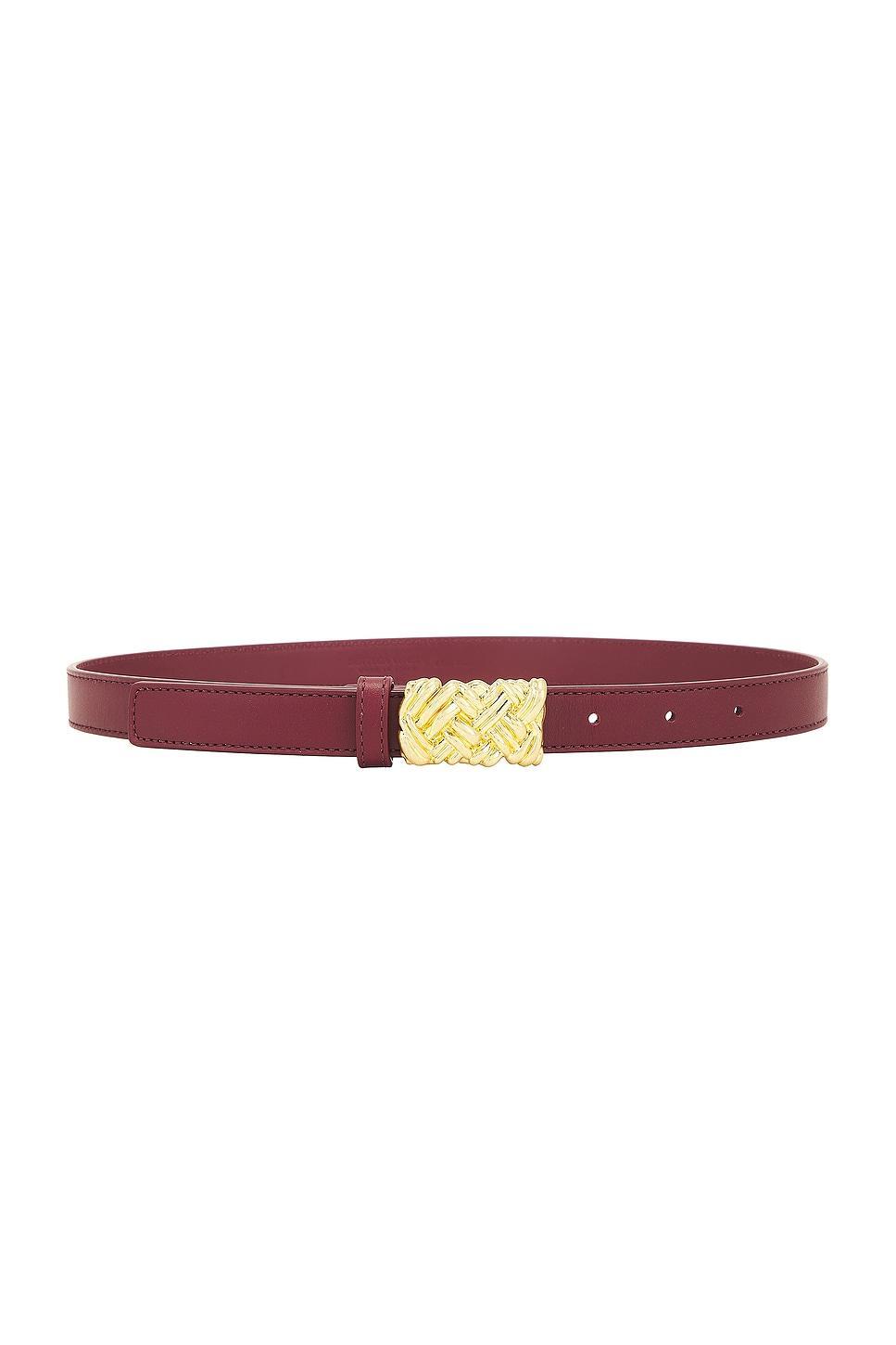 BOTTEGA VENETA Pin Belt In Barolo & Muse Brass Product Image