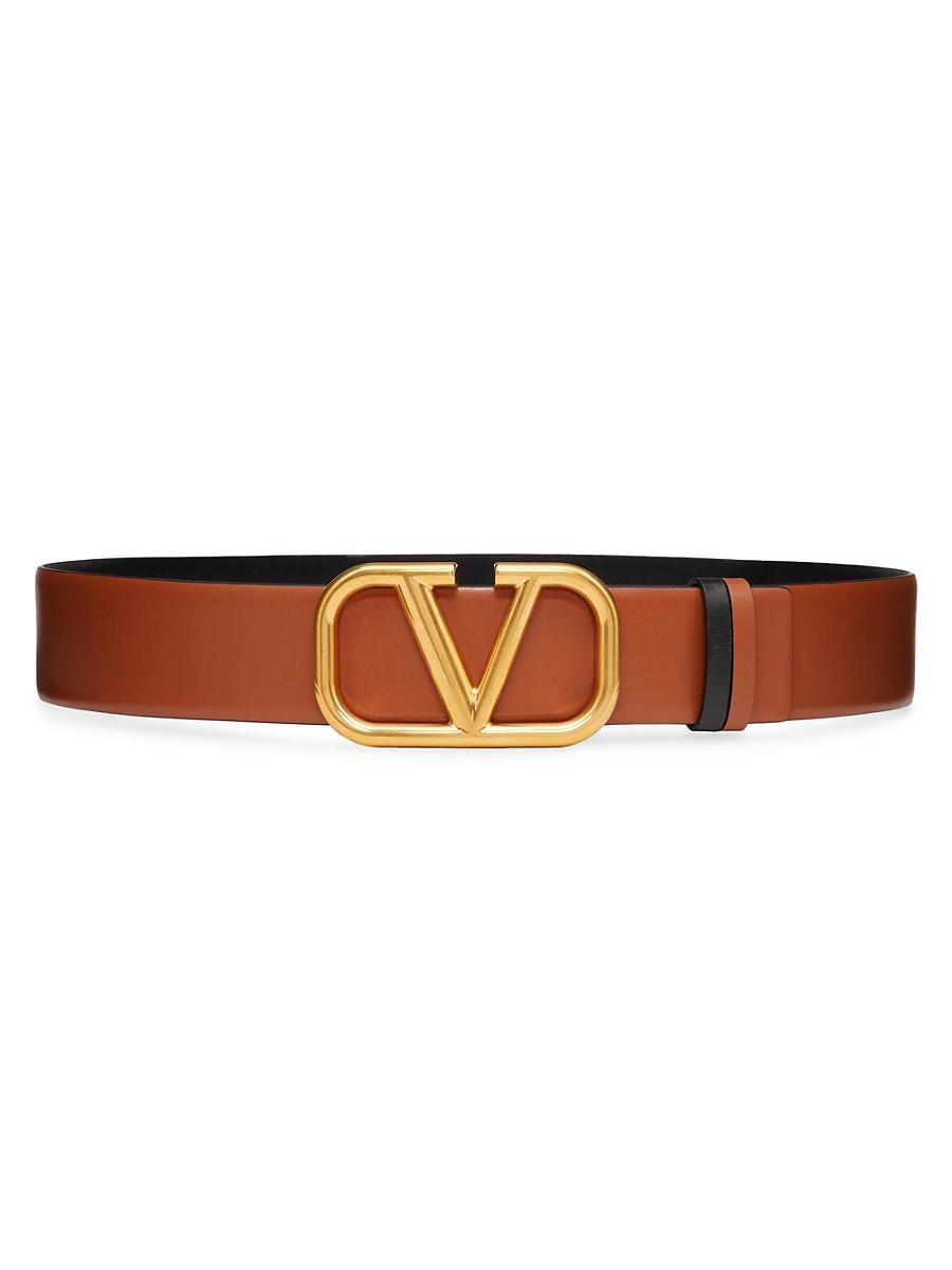 Womens Reversible VLogo Signature Belt in Glossy Calfskin 40MM Product Image