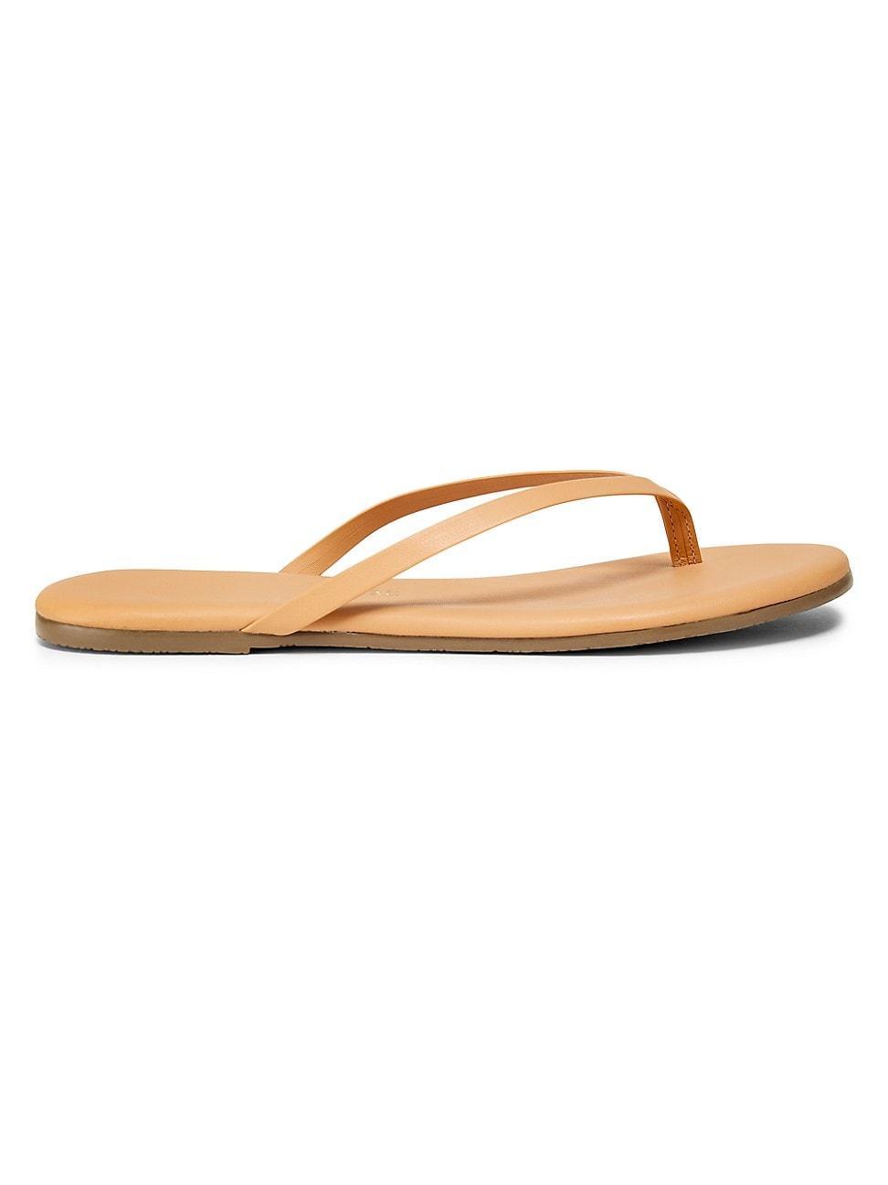 Womens Foundations Matte Leather Flip Flops Product Image