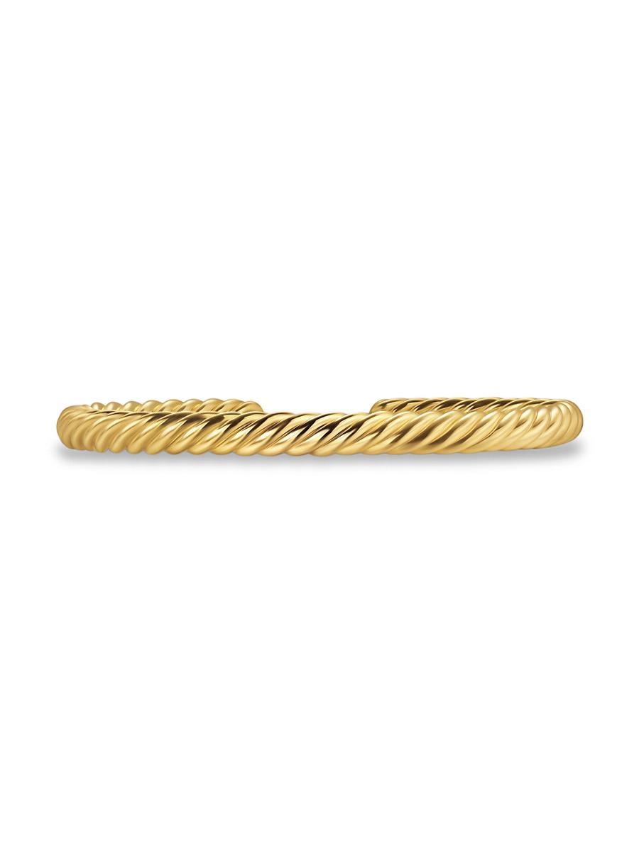 Mens Cable Cuff Bracelet in 18K Gold, 6mm Product Image