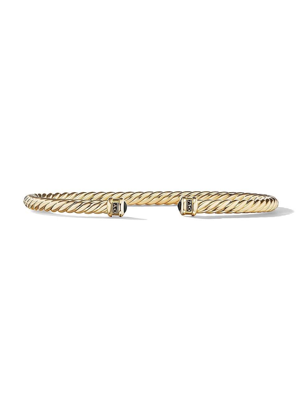 Mens Cablespira Cuff Bracelet In 18K Yellow Gold Product Image