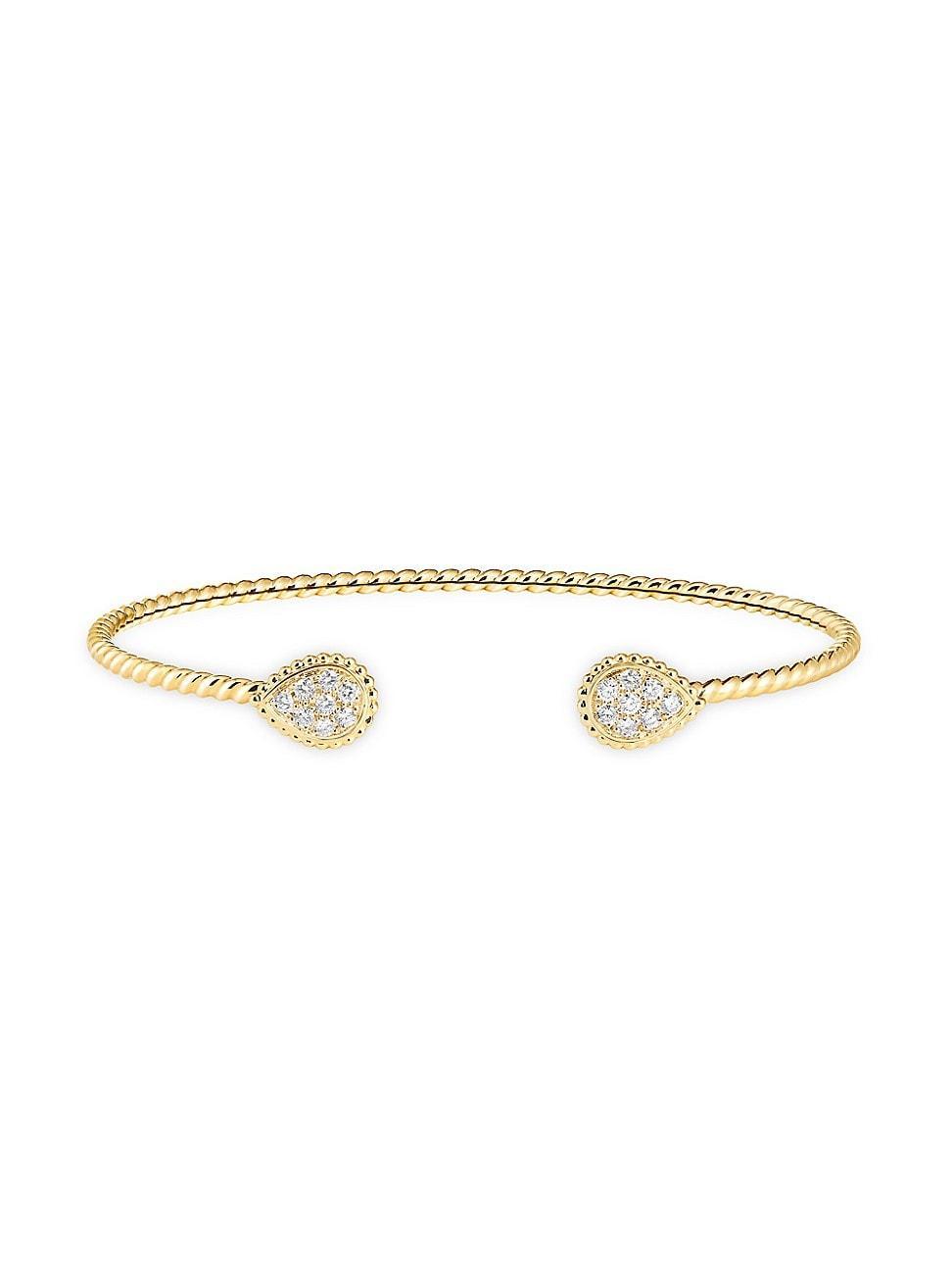 Womens Serpent Bohme 18K Yellow Gold & 0.27 TCW Diamond Cuff Product Image