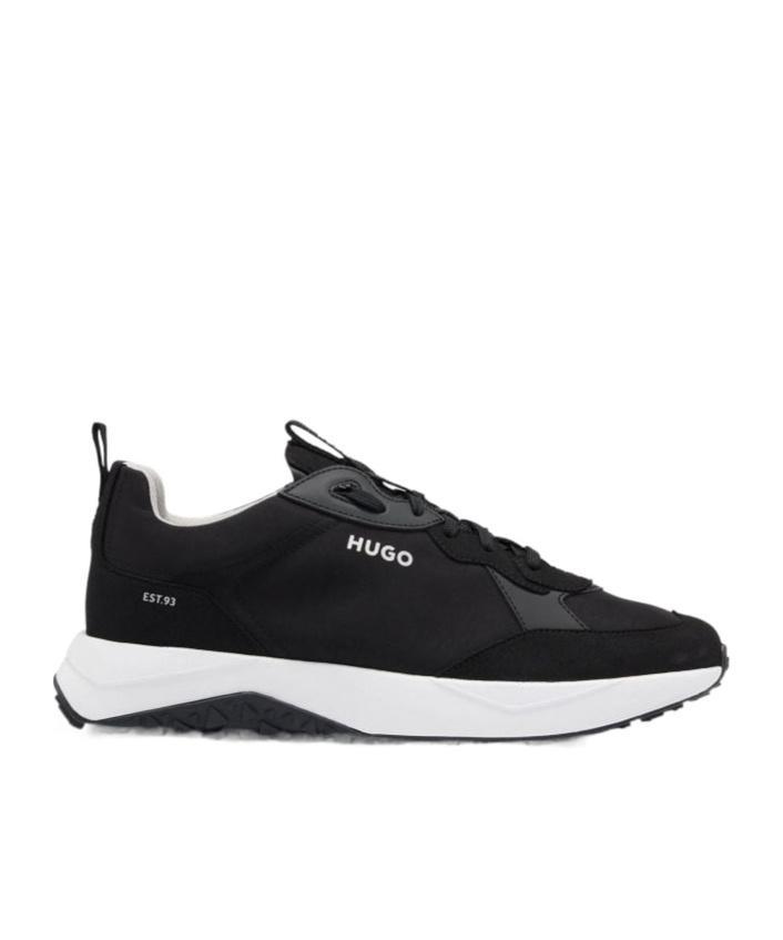 HUGO BOSS Fabric And Synthetic Leather Kane Sneakers In Black Product Image