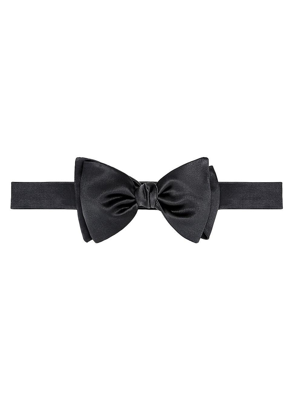 Mens Cotton and Silk Satin Bow Tie Product Image