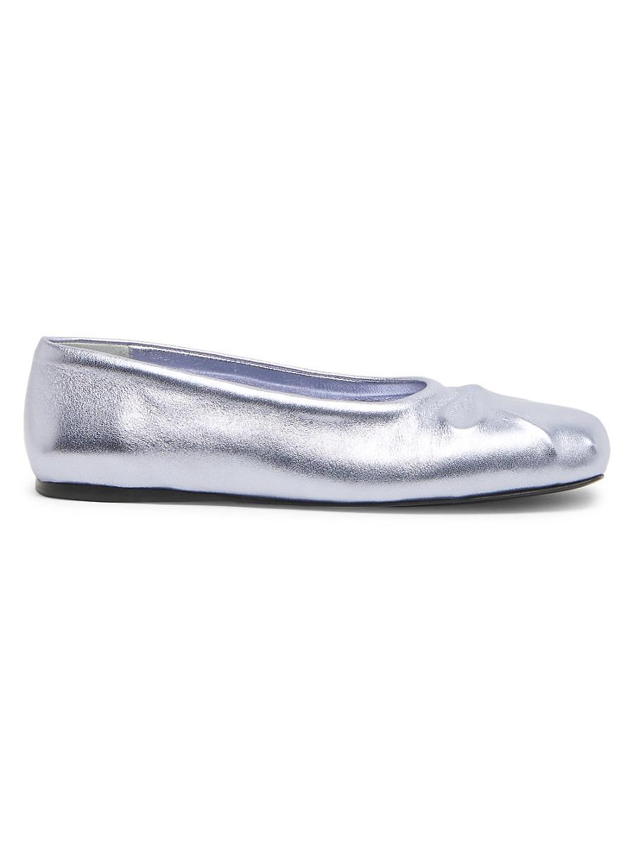 Womens Dancer Metallic Leather Ballet Flats Product Image