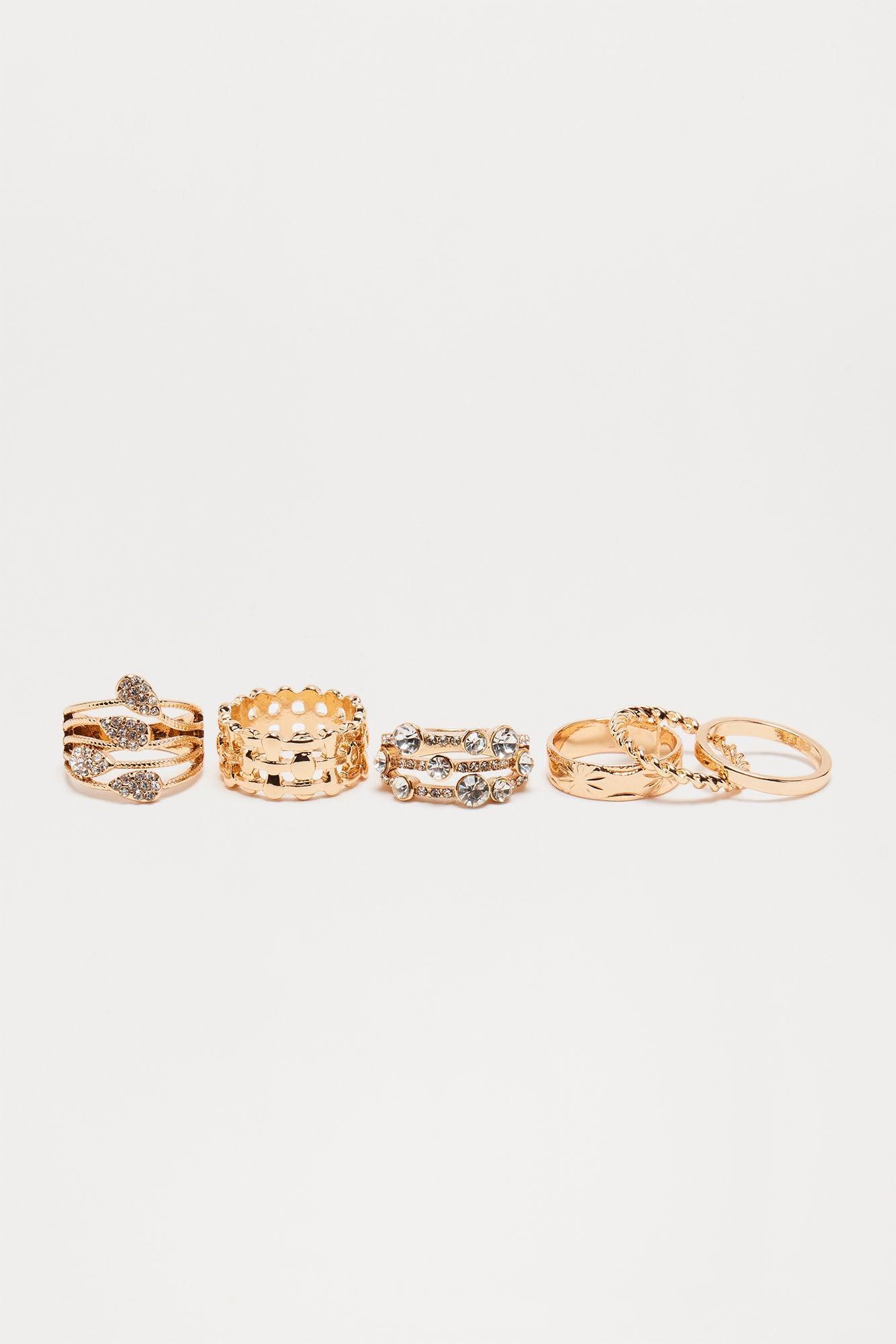 Countless Memories 6 Piece Ring Set - Gold Product Image