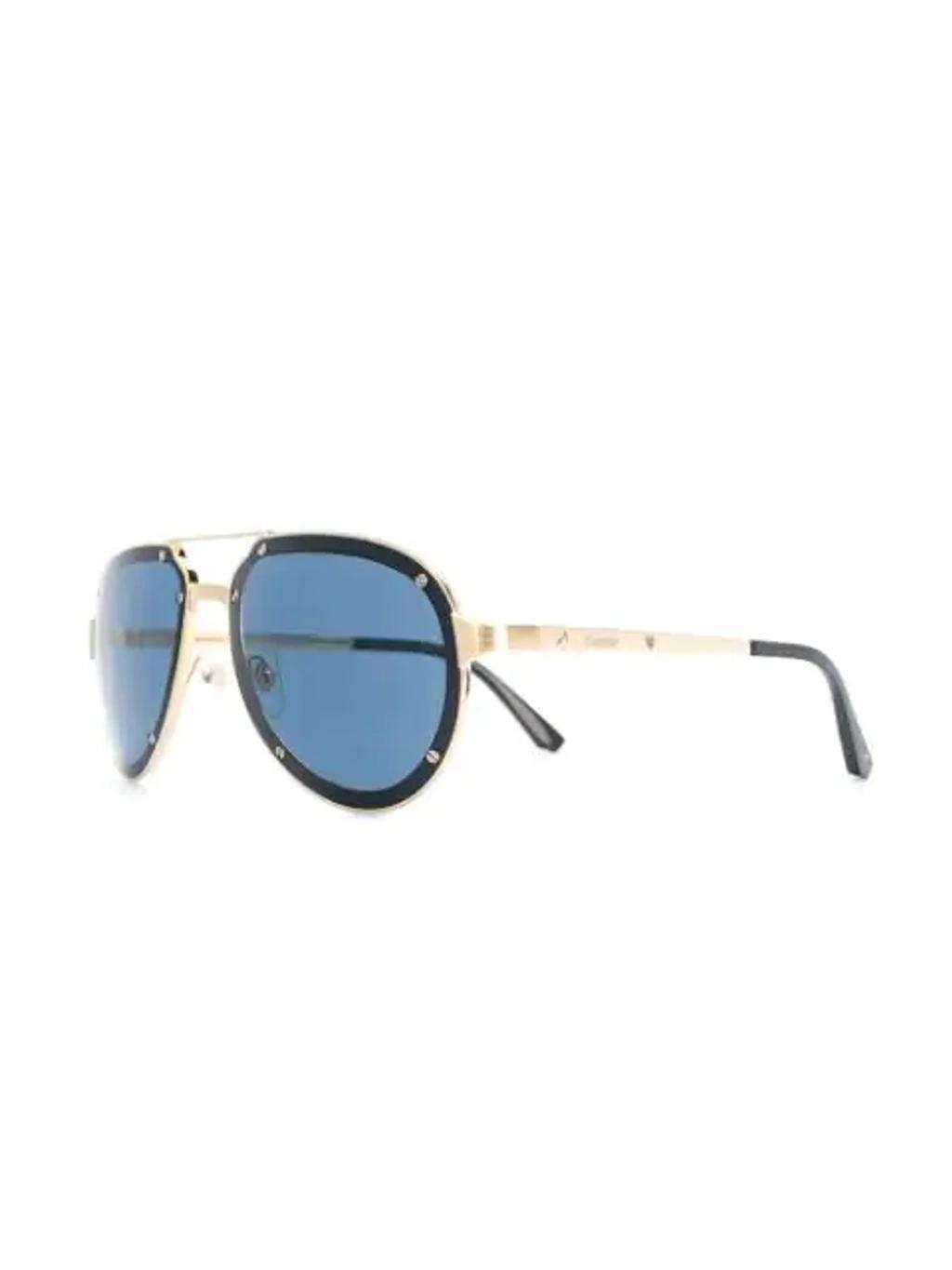 CARTIER Tinted Aviator Sunglasses In Gold Product Image