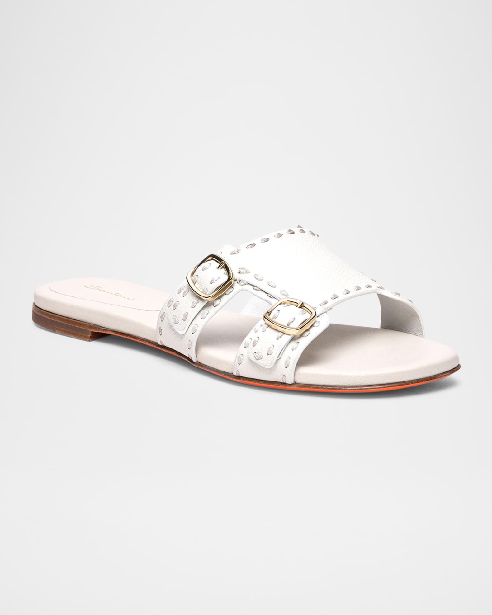 Didi Double-Monk Flat Slide Sandals Product Image