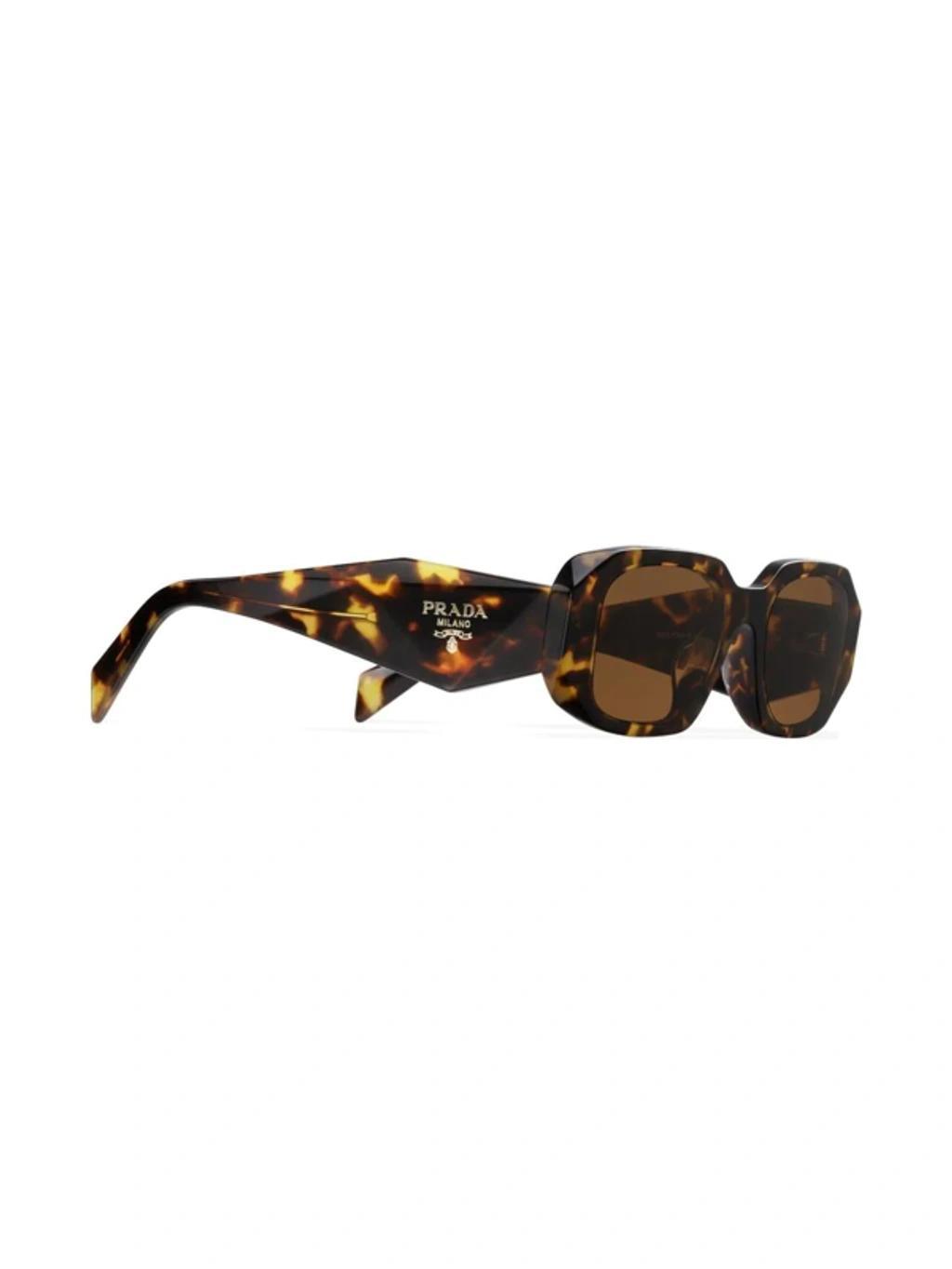 PRADA Symbole Rectangular-frame Sunglasses In Braun Product Image