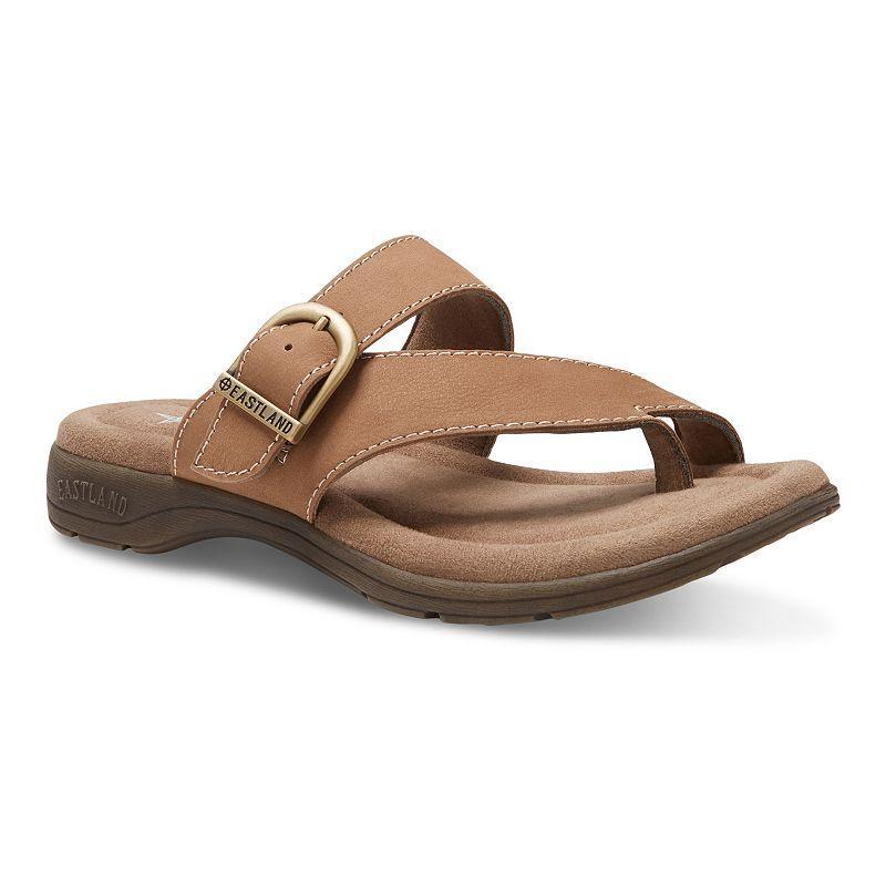 Eastland Tahiti II Womens Leather Thong Sandals Green Product Image