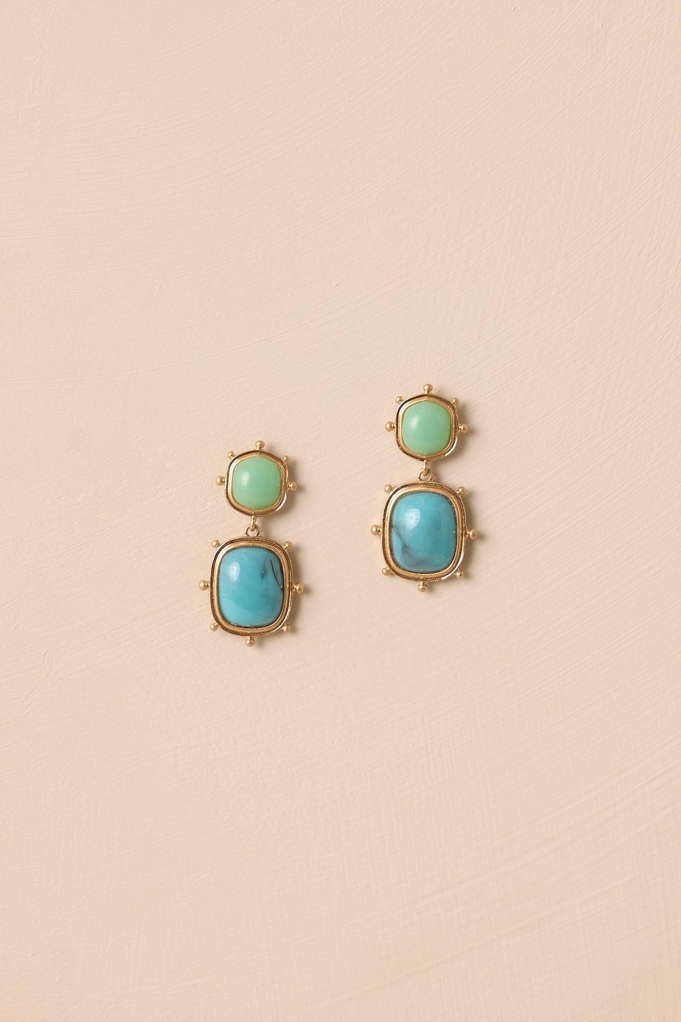 Desert Sunset Turquoise Drop Earrings Product Image