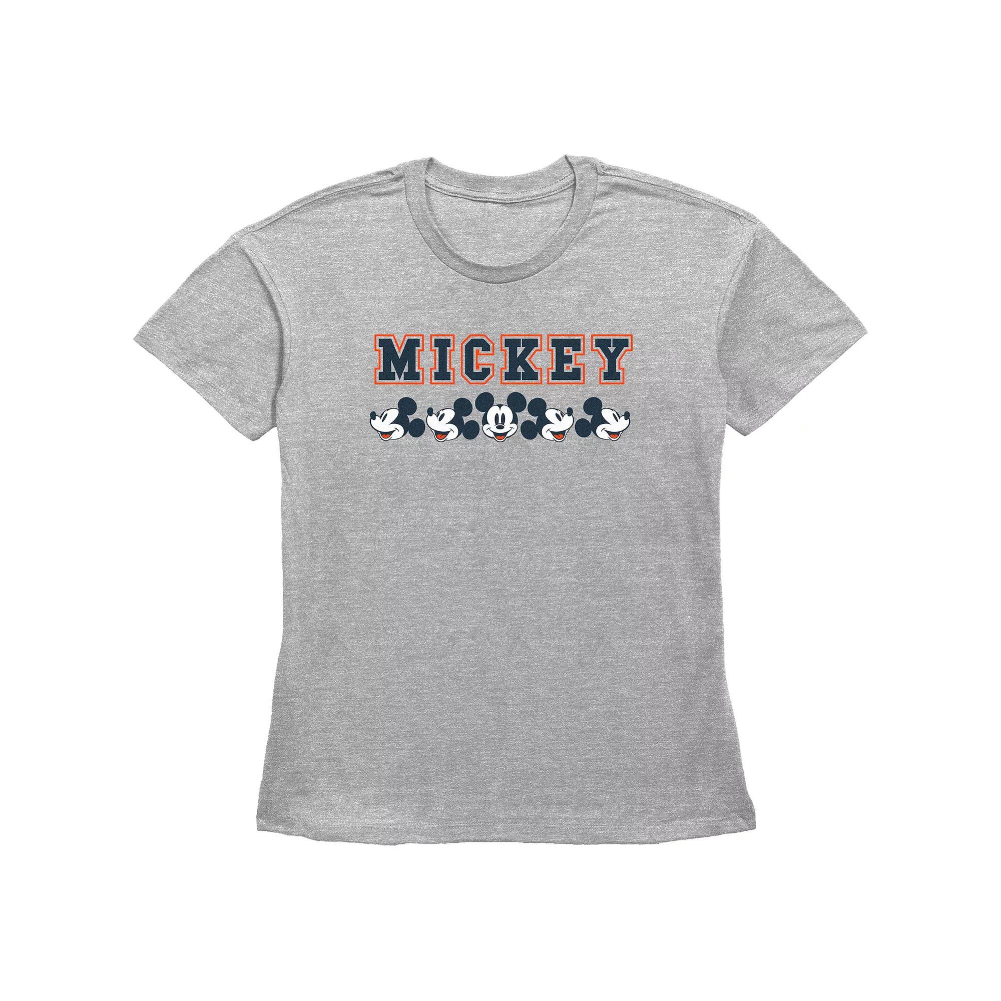 Disney's Mickey Mouse Face Profile Lineup Women's Graphic Tee,  Product Image
