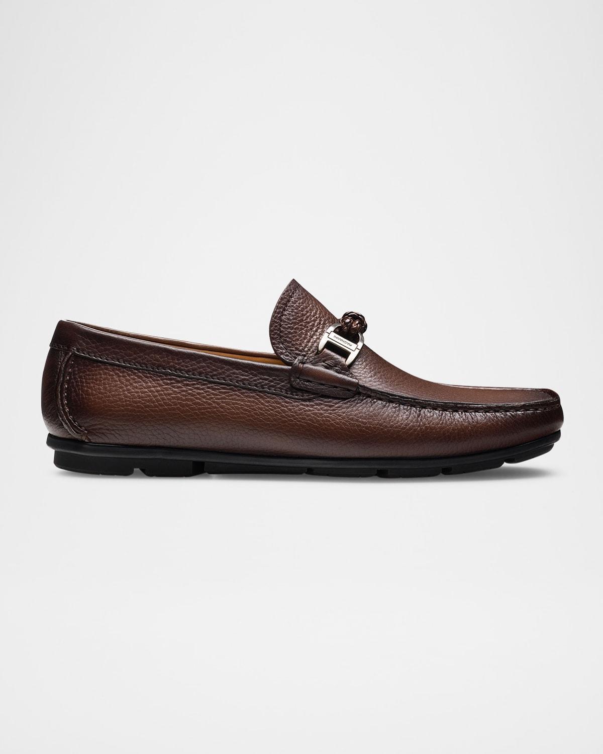 Men's Monterey Leather Braided-Bit Loafers Product Image