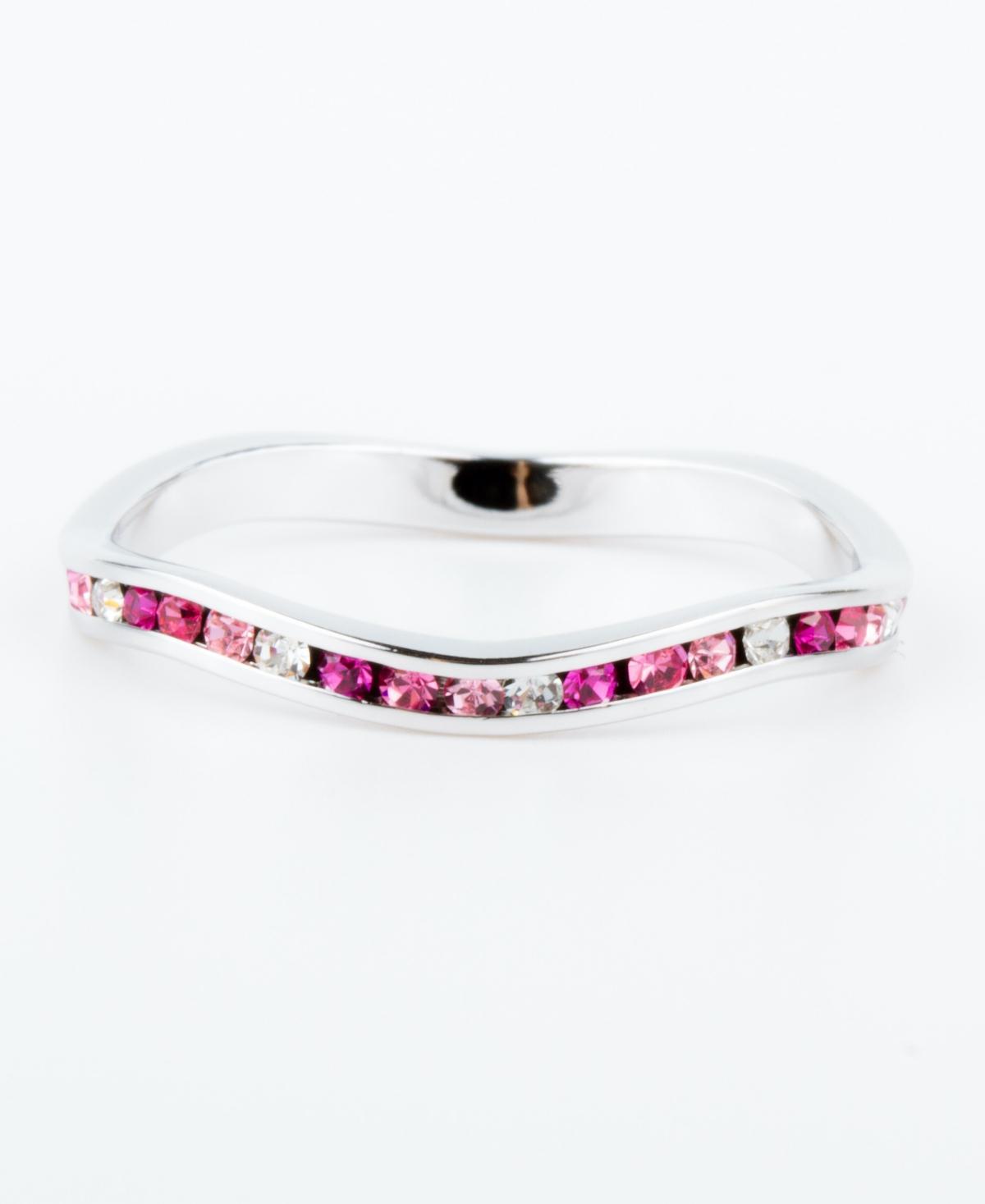 Traditions Multicolor Crystal Wave Ring, Womens Pink Team Product Image