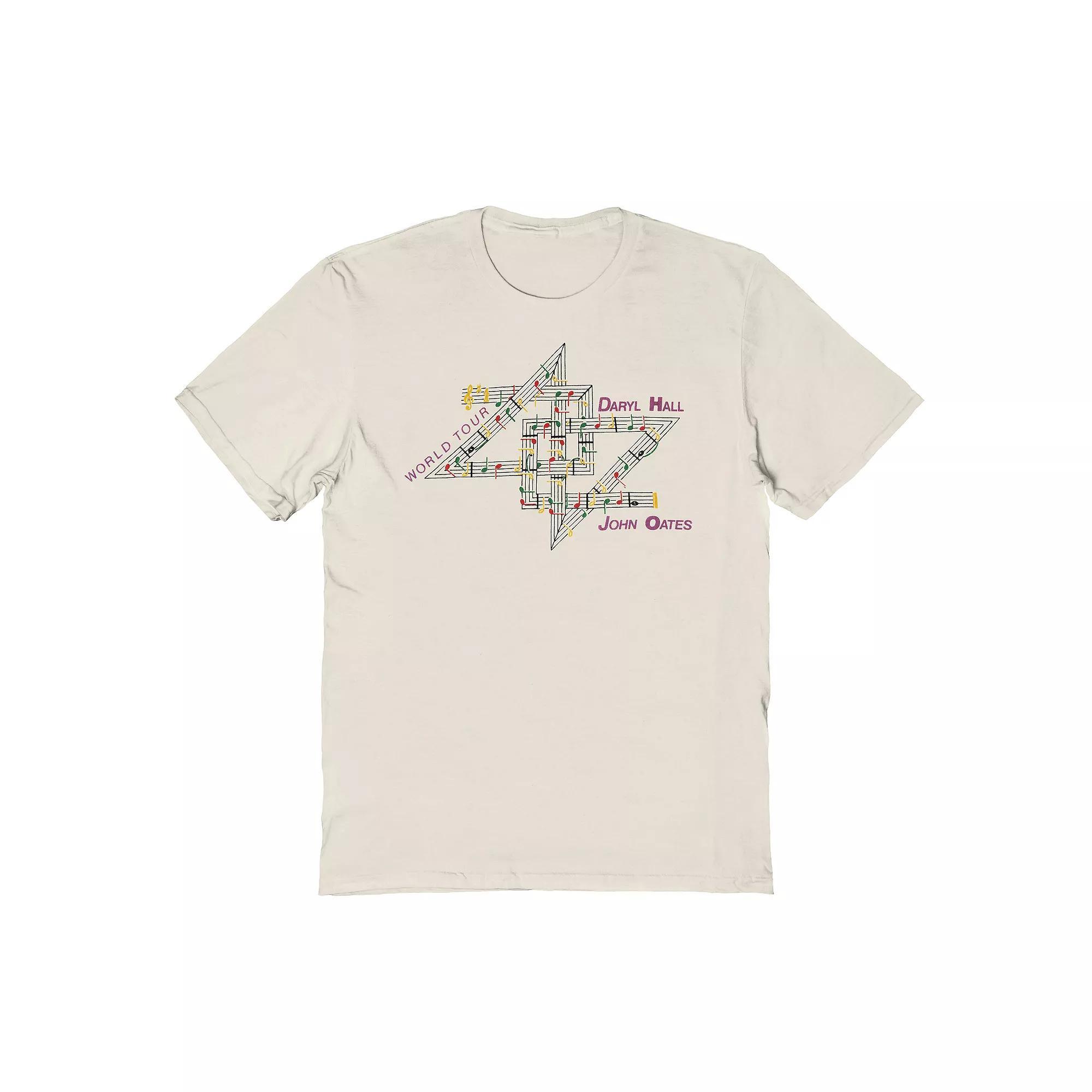 Men's Hall & Oates Notes Graphic Tee, Size: Medium, Natural Product Image