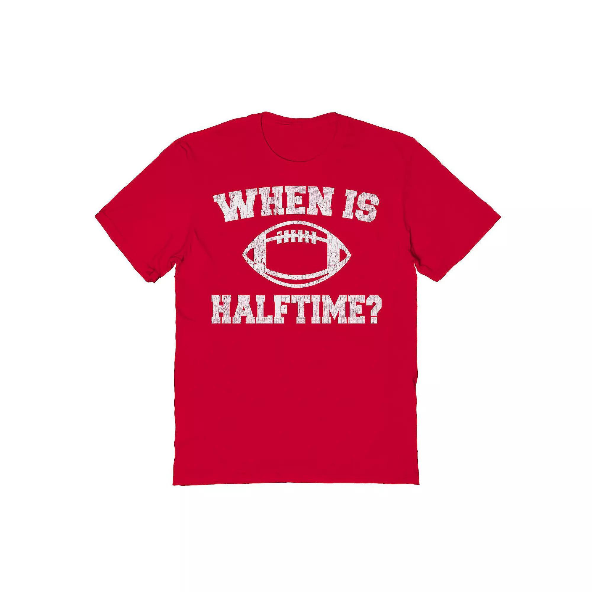 Men's Duke & Sons When Is Halftime Graphic Tee, Size: Medium, Red White Product Image