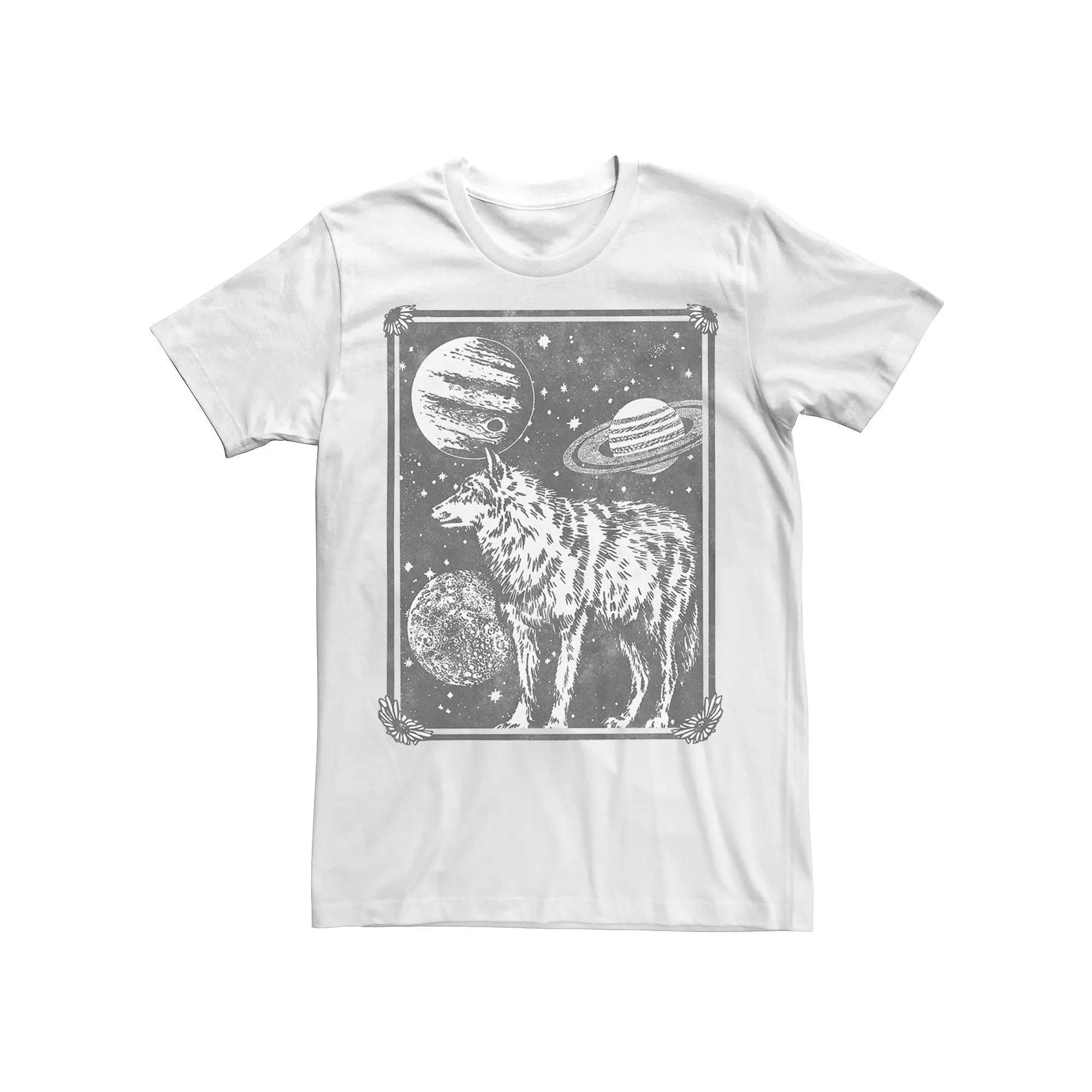 Men's Planet Wolf Flower Box Tee,  Product Image