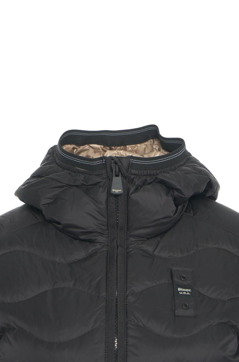 Down jacket with wavy quilting Product Image