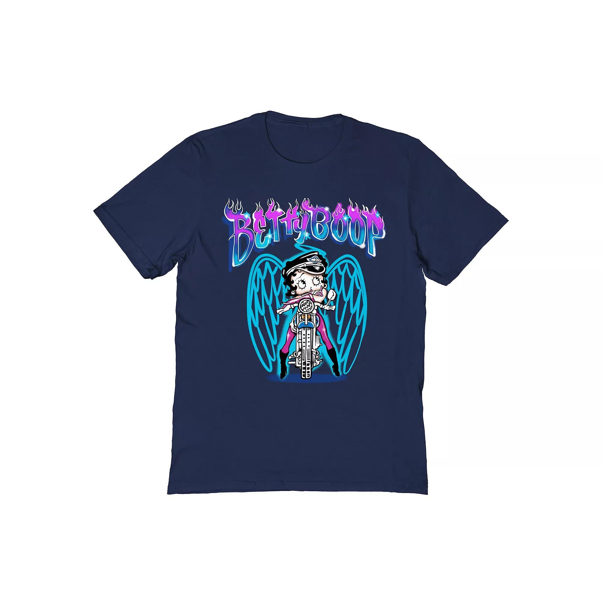 Men's Betty Boop T-Shirt, Size: Large, Blue Product Image