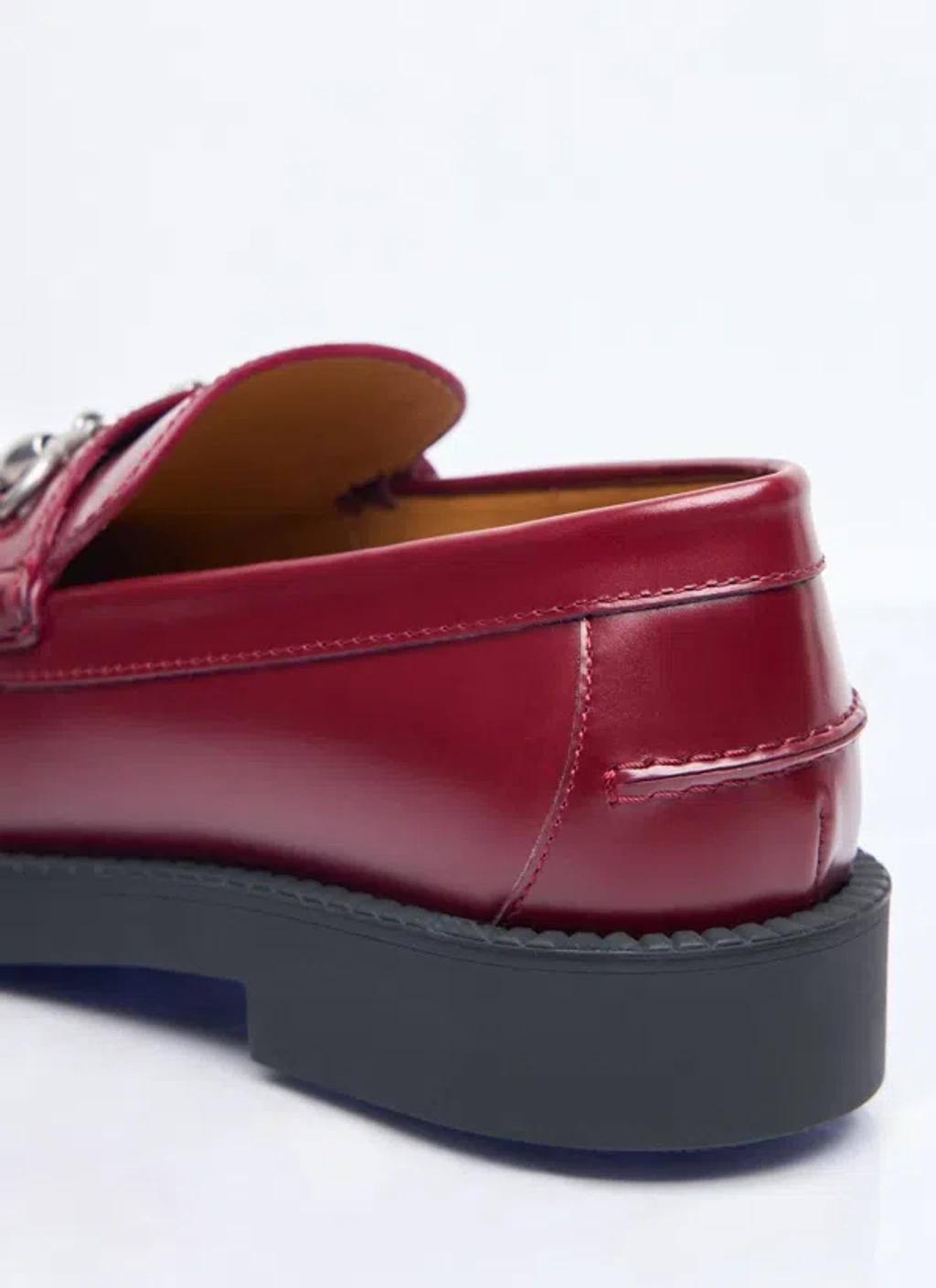 GUCCI Horsebit Loafers In Burgundy Product Image