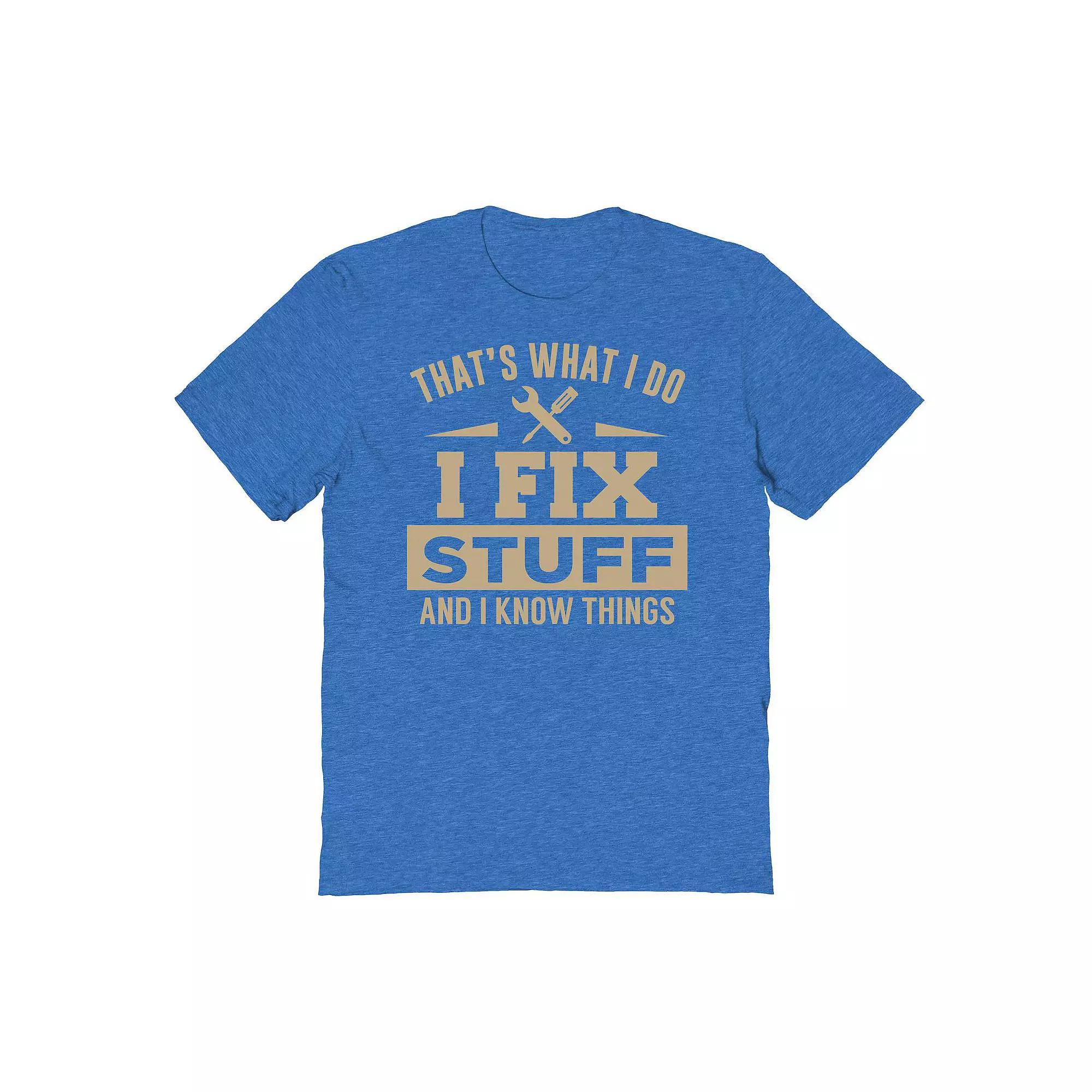 Mens COLAB89 by Threadless Thats What I Do Fathers Day Graphic Tee Grey Royal Product Image