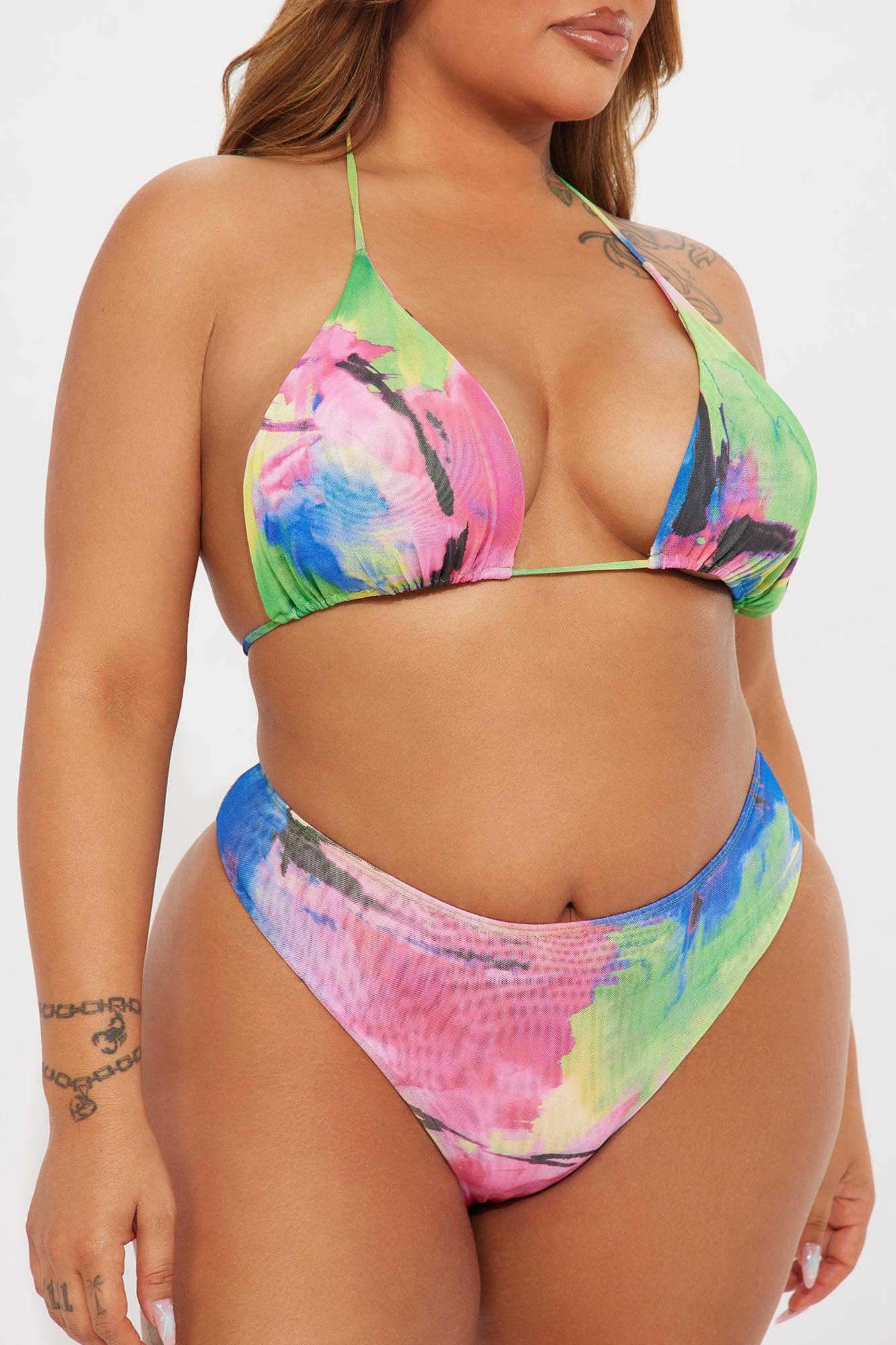 Summers In Tulum Mesh 3 Piece Sunsuit Set - Green/combo Product Image